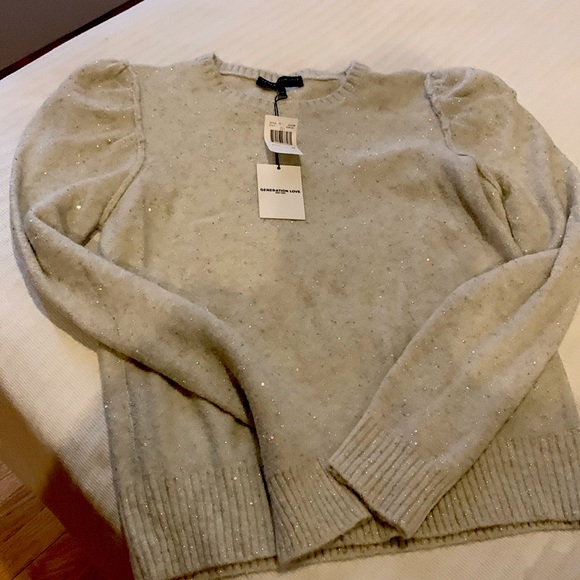 NWT Medium Generation Love knit sweater with tiny shimmery paillette sequins - Picture 1 of 4